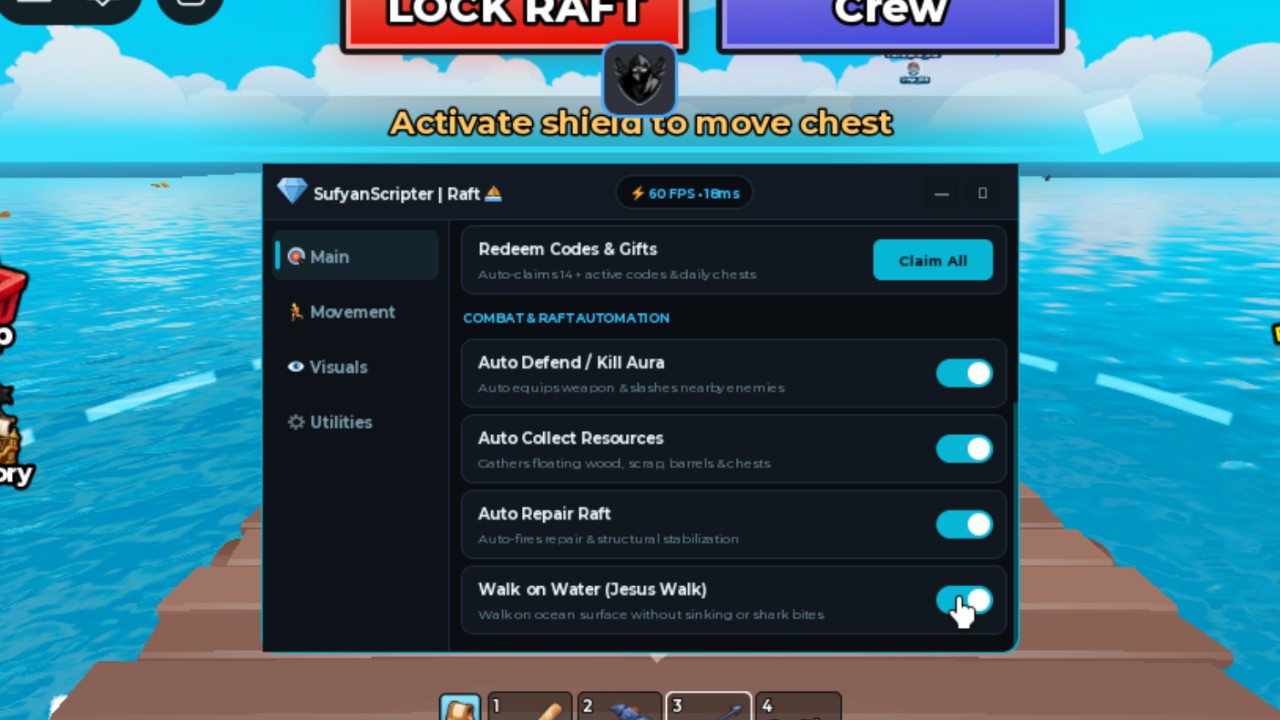 Best Script for Build and Defend Your Raft