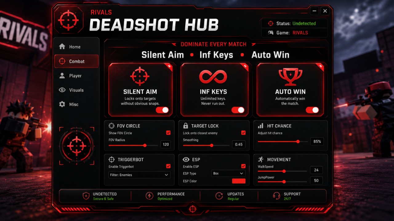 RIVALS Script | Silent Aim + Inf Keys + Auto