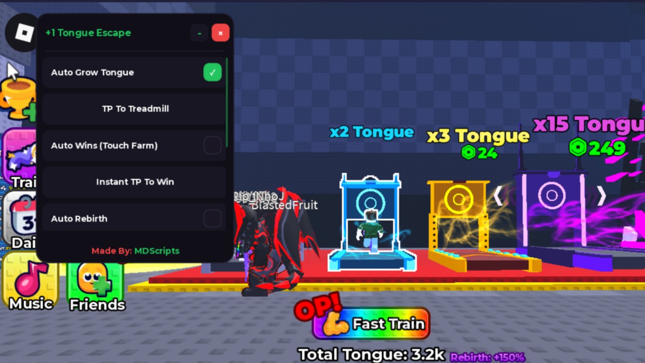 Auto Grow Tongue , Auto Wins ,| Auto Rebirth